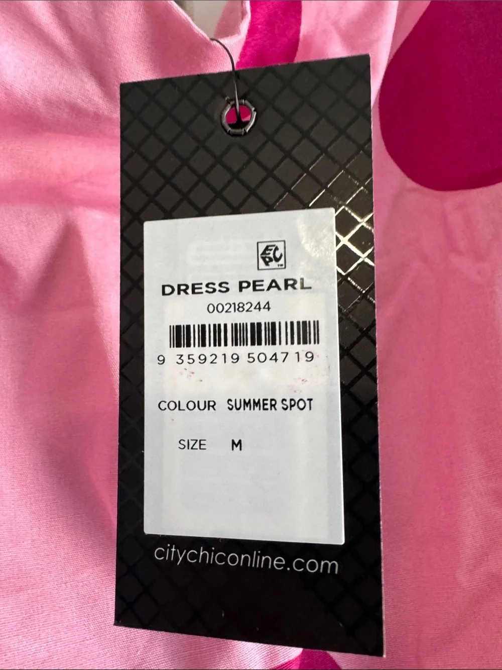 City Chic Pink Polka Dot Maxi Dress with Belt - Picture 4 of 4